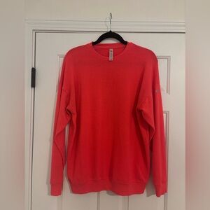 Alo Soho Pullover Bright Pink Coral Size XS